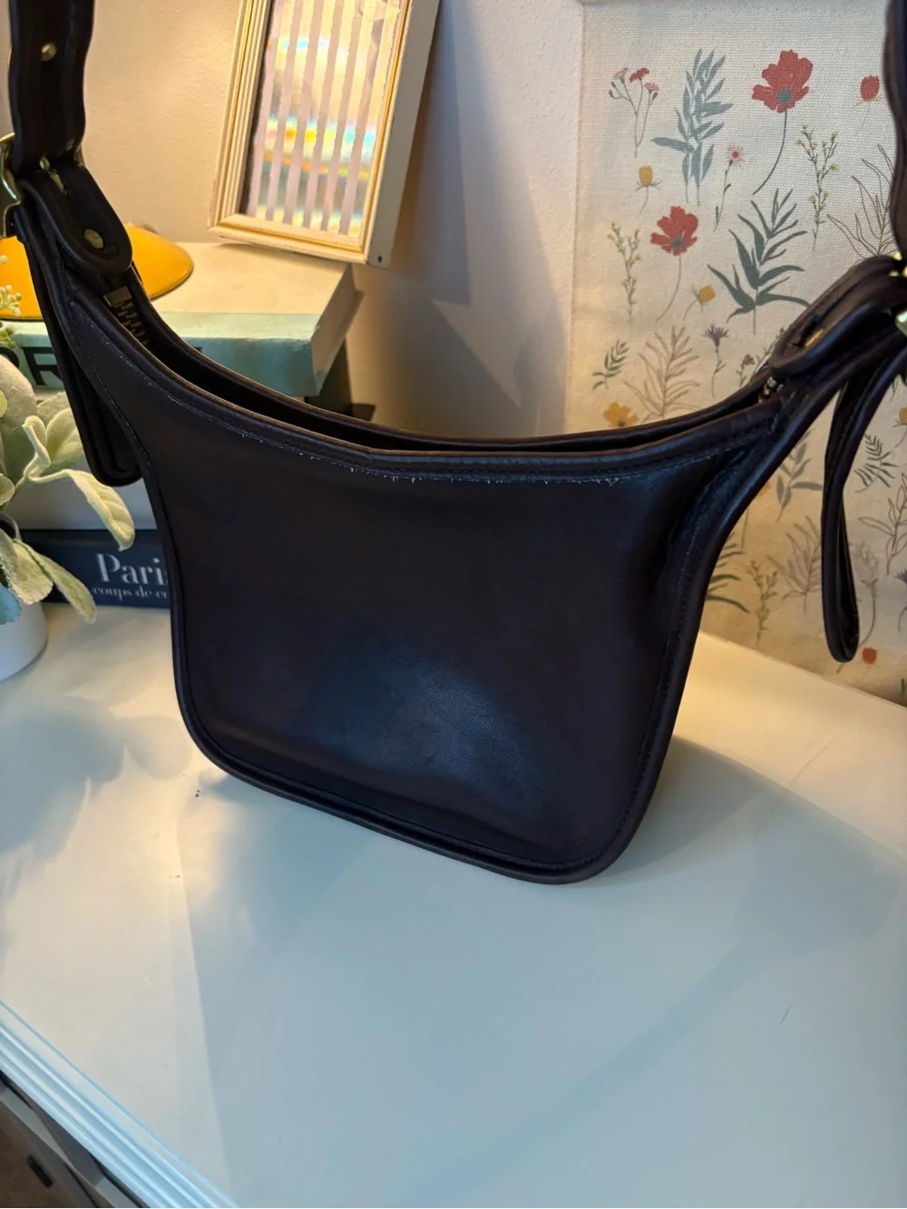 Vintage Coach 9950 Janice Legacy Shoulder Bag | Dark Brown